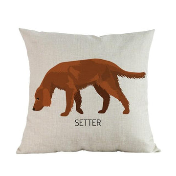 Side Profile Doberman Cushion CoverCushion CoverOne SizeIrish Setter