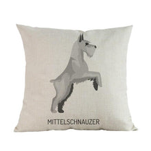 Load image into Gallery viewer, Side Profile German Shepherd Cushion CoverCushion CoverOne SizeSchnauzer - Mini