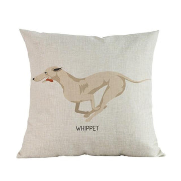 Side Profile Whippet Cushion Cover Cushion Cover Stenzhorn One Size Whippet 664441 360x