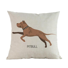 Load image into Gallery viewer, Side Profile White Poodle Cushion CoverCushion CoverOne SizeAmerican Pit bull Terrier