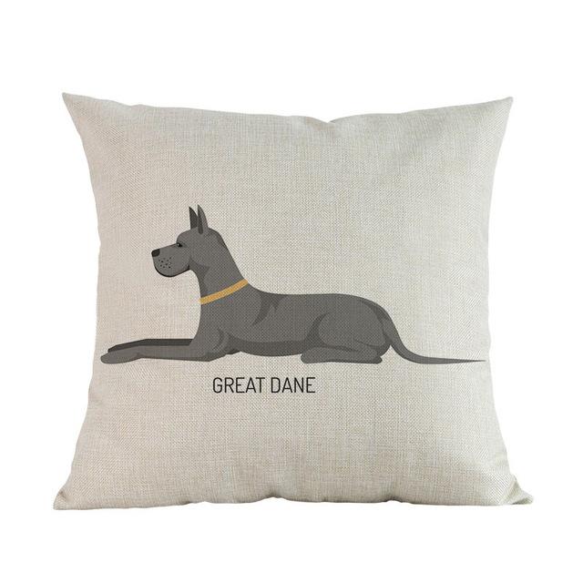 Side Profile Yellow Labrador Cushion CoverCushion CoverOne SizeGreat Dane