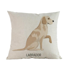Load image into Gallery viewer, Side Profile Yellow Labrador Cushion CoverCushion CoverOne SizeLabrador