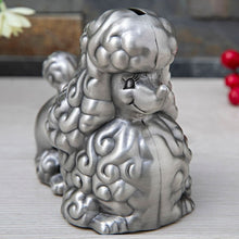 Load image into Gallery viewer, Silver Poodle Love Piggy Bank Statue-Home Decor-Dogs, Home Decor, Piggy Bank, Poodle, Statue-4