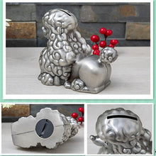 Load image into Gallery viewer, Silver Poodle Love Piggy Bank Statue-Home Decor-Dogs, Home Decor, Piggy Bank, Poodle, Statue-8
