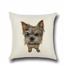 Load image into Gallery viewer, Simple Basset Hound Cushion CoverHome DecorYorkshire Terrier / Yorkie - Option 1