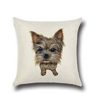 Simple Basset Hound Cushion CoverHome DecorYorkshire Terrier / Yorkie - Option 1