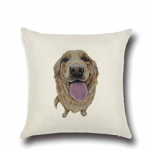 Simple Beagle Love Cushion CoverHome DecorGolden Retriever - Option 1