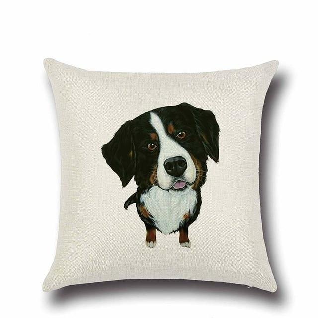 Simple Bernese Mountain Dog Love Cushion CoverHome DecorBernese Mountain Dog