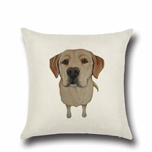 Load image into Gallery viewer, Image of a sweet and simple yellow labrador cushion cover