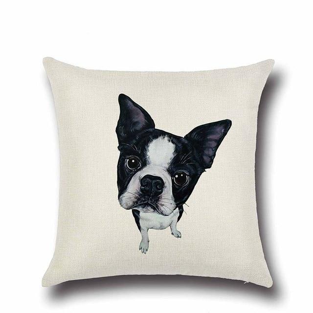 Simple Corgi Love Cushion CoverHome DecorBoston Terrier