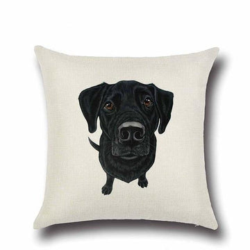 Simple Corgi Love Cushion CoverHome DecorLabrador - Black