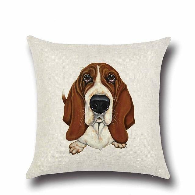 Simple Doggo Love Cushion CoversHome DecorBasset Hound