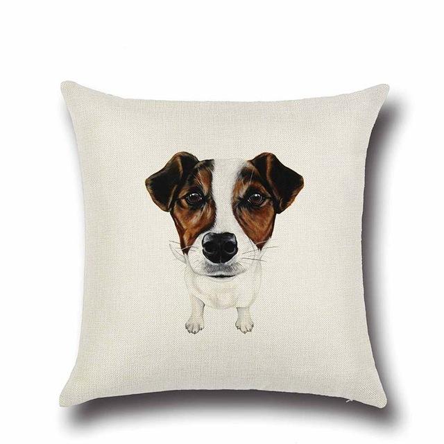 Simple Jack Russell Terrier Love Cushion CoverHome DecorJack Russell Terrier