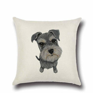 Simple Pug Love Cushion CoverHome DecorSchnauzer