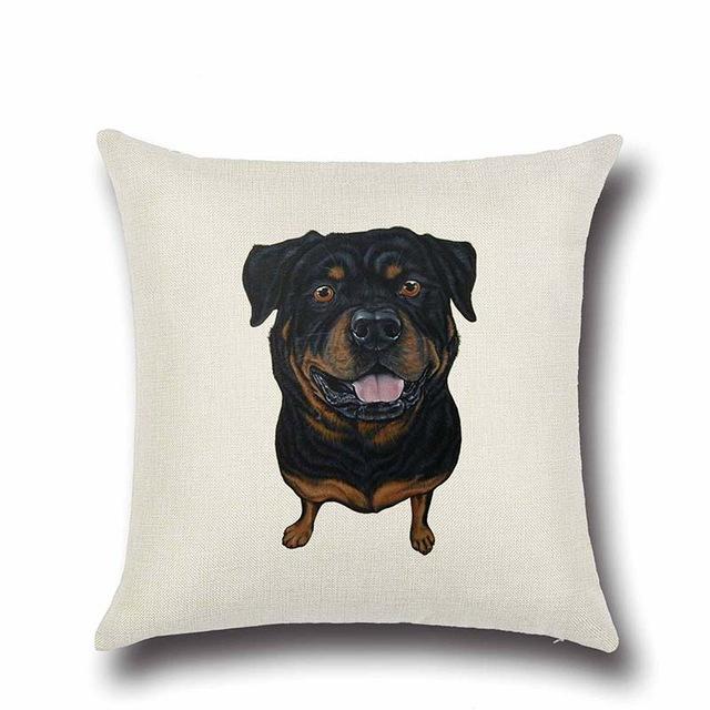Simple Rottweiler Love Cushion CoverHome DecorRottweiler