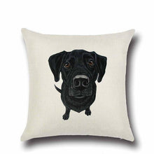 Load image into Gallery viewer, Simple Yellow Labrador Love Cushion CoverHome DecorLabrador - Black