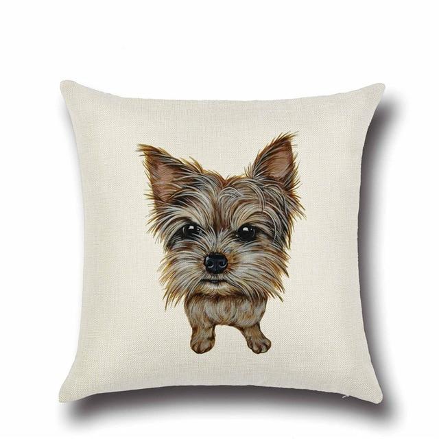 Simple Yorkshire Terrier Yorkie Love Cushion Cover Home Decor Riancy Yorkshire Terrier Yorkie Option 1 322811 750x
