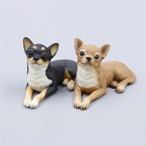 Sitting Chihuahuas Resin Figurines-Home Decor-Chihuahua, Dogs, Figurines, Home Decor-9