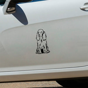Sitting Cocker Spaniel Vinyl Car Stickers-Car Accessories-Car Accessories, Car Sticker, Cocker Spaniel, Dogs-5