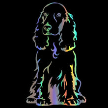Load image into Gallery viewer, Sitting Cocker Spaniel Vinyl Car Stickers-Car Accessories-Car Accessories, Car Sticker, Cocker Spaniel, Dogs-Reflective Rainbow-1 pc-1