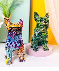 Sitting French Bulldog Design Multicolor Large Resin Statues-Home Decor-Dogs, French Bulldog, Home Decor, Statue-4
