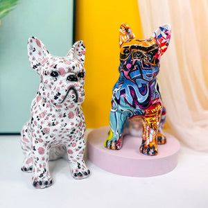 Sitting French Bulldog Design Multicolor Large Resin Statues-Home Decor-Dogs, French Bulldog, Home Decor, Statue-6