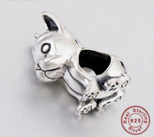 Load image into Gallery viewer, Sitting French Bulldog Love Silver Charm BeadDog Themed Jewellery