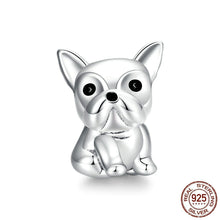 Load image into Gallery viewer, Sitting French Bulldog Love Silver Charm BeadDog Themed JewelleryOption 1
