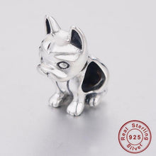 Load image into Gallery viewer, Sitting French Bulldog Love Silver Charm BeadDog Themed JewelleryOption 2