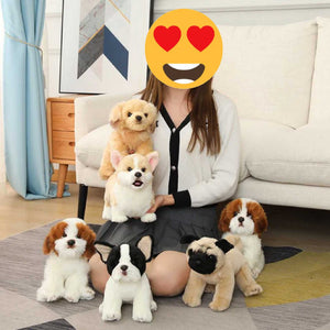 Sitting Lifelike Dog Stuffed Animal Plush Toys-Soft Toy-Dogs, Home Decor, Soft Toy, Stuffed Animal-13