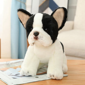 Sitting Lifelike Dog Stuffed Animal Plush Toys-Soft Toy-Dogs, Home Decor, Soft Toy, Stuffed Animal-Boston Terrier-2