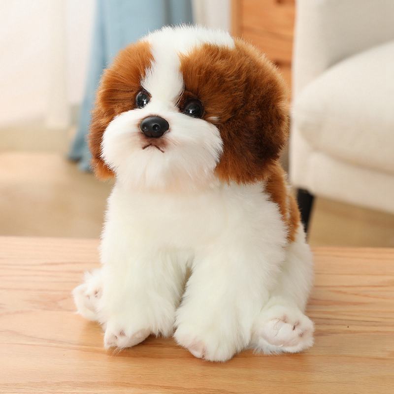 Sitting Lifelike Dog Stuffed Animal Plush Toys-Soft Toy-Dogs, Home Decor, Soft Toy, Stuffed Animal-Shih Tzu-9