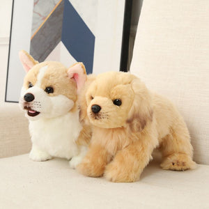 image of an adorable golden retriever plush toy