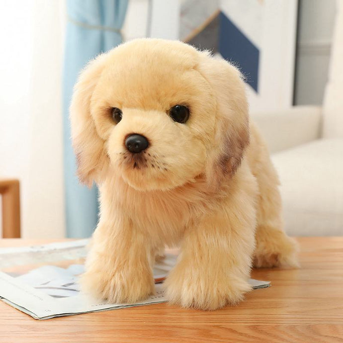 image of an adorable golden retriever plush toy