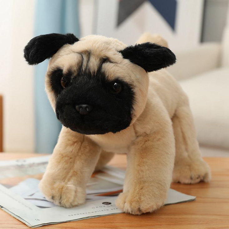 image of an adorable pug stuffed animal plush toy