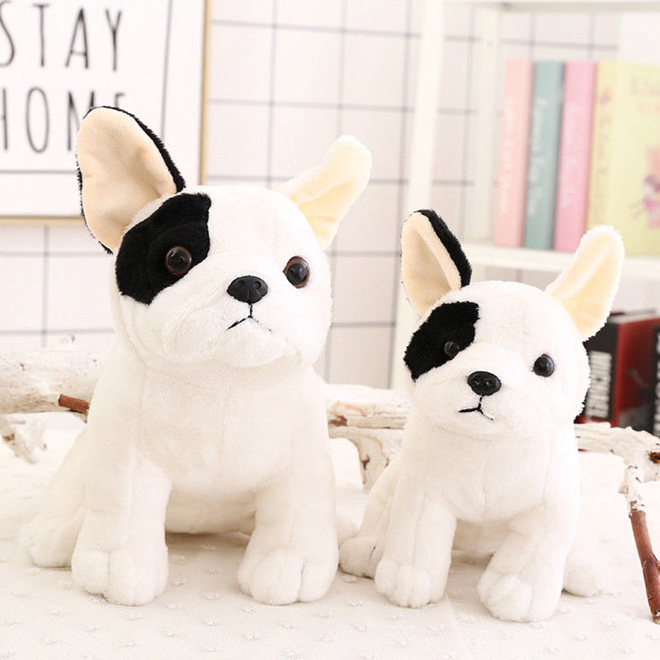 Sitting Pied Black and White French Bulldog Stuffed Animal Plush Toy-Soft Toy-Dogs, French Bulldog, Home Decor, Stuffed Animal-5