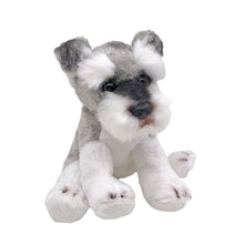 Load image into Gallery viewer, image of an adorable schnauzer stuffed animal plush toy in white background