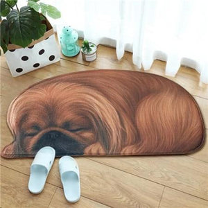 Sleeping Beagle Floor RugMatPekingeseSmall