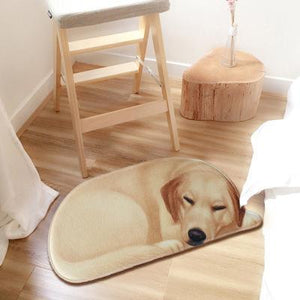Cute Dog Golden Retriever Doormat Bedroom Welcome Polyeste Mat