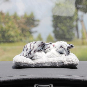 Sleeping Husky Car Air FreshenerCar AccessoriesGray Cat