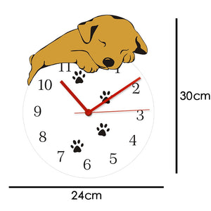 Sleeping Labrador Love Wall Clock-Home Decor-Dogs, Home Decor, Labrador, Wall Clock-4