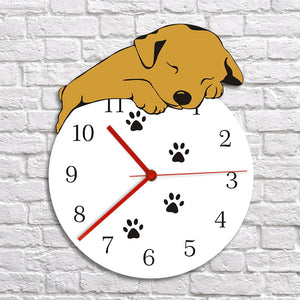 Sleeping Labrador Love Wall Clock-Home Decor-Dogs, Home Decor, Labrador, Wall Clock-6