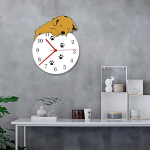Sleeping Labrador Love Wall Clock-Home Decor-Dogs, Home Decor, Labrador, Wall Clock-8