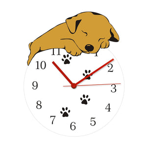 Sleeping Labrador Love Wall Clock-Home Decor-Dogs, Home Decor, Labrador, Wall Clock-9
