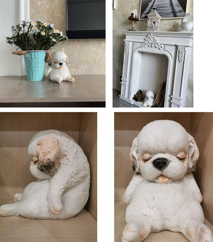 Sleeping Shih Tzu Garden Statue-Home Decor-Dogs, Home Decor, Shih Tzu, Statue-2