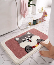 Load image into Gallery viewer, Smiling and Fluffy Boston Terrier Bathroom Rug-Home Decor-Bathroom Decor, Boston Terrier, Dogs, Home Decor-12