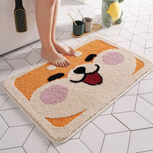 Load image into Gallery viewer, Smiling and Fluffy Boston Terrier Bathroom Rug-Home Decor-Bathroom Decor, Boston Terrier, Dogs, Home Decor-Shiba Inu-Large-13