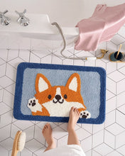 Load image into Gallery viewer, Smiling and Fluffy Boston Terrier Bathroom Rug-Home Decor-Bathroom Decor, Boston Terrier, Dogs, Home Decor-9