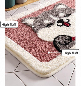 Smiling and Fluffy Shiba Inu Bathroom Rug-Home Decor-Bathroom Decor, Dogs, Home Decor, Shiba Inu-14