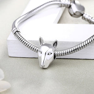 Smiling Bull Terrier Silver Charm Bead-Dog Themed Jewellery-Bull Terrier, Charm Beads, Dogs, Jewellery-5